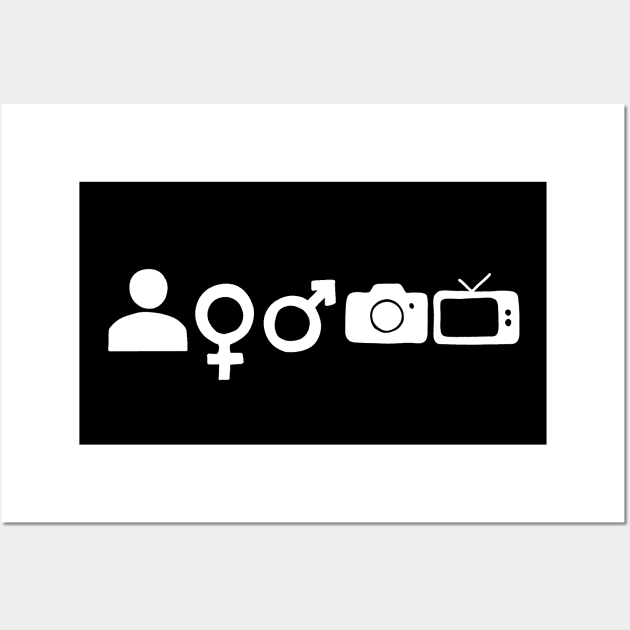 Person Woman Man Camera TV Wall Art by valentinahramov